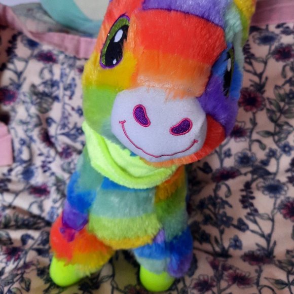 Rainbow Burro Plushie - Picture 1 of 4